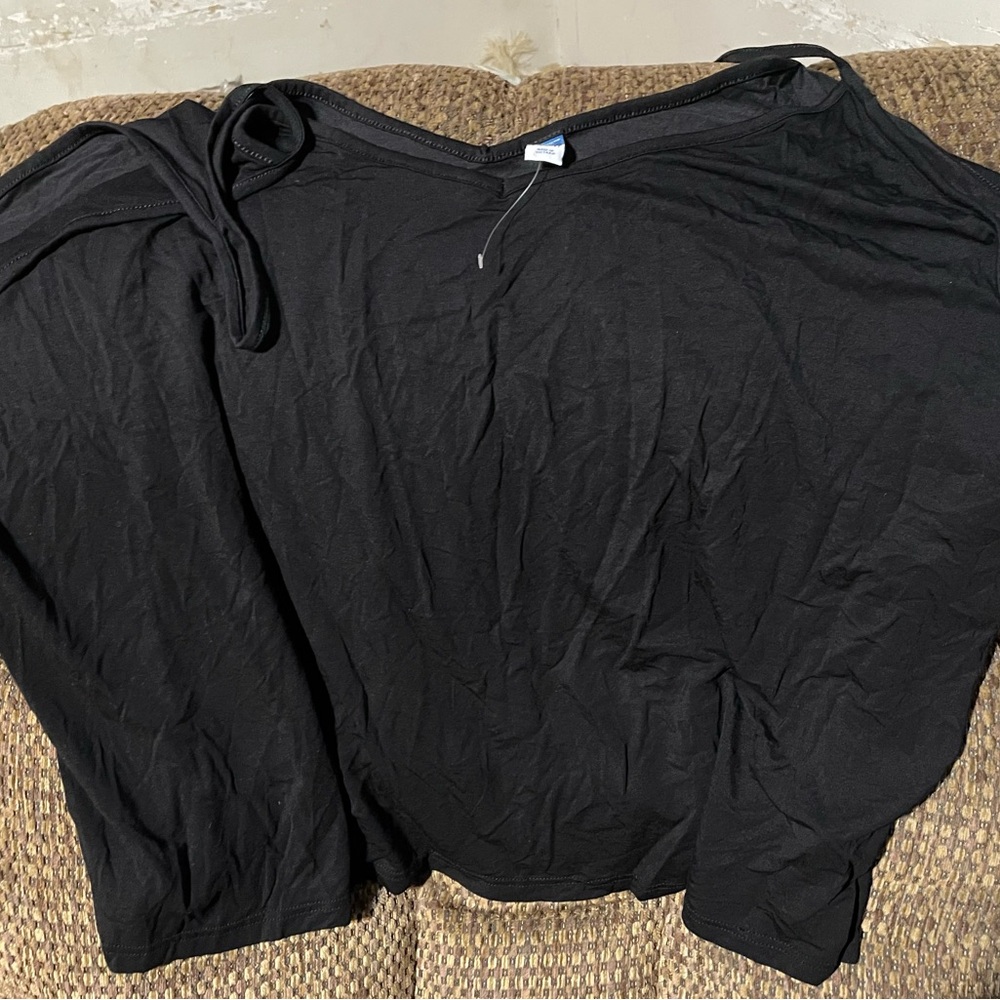 4x black spaghetti strap sleep top